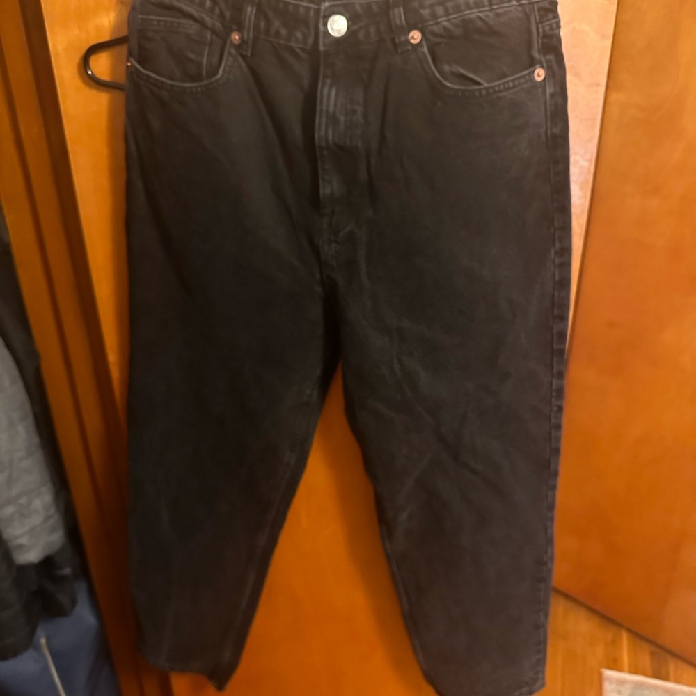 Zara black straight leg jeans